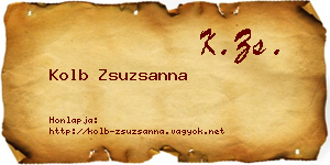 Kolb Zsuzsanna névjegykártya