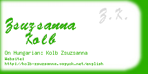 zsuzsanna kolb business card